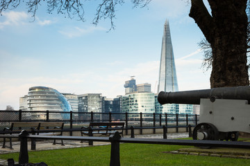 Fototapete - London Skyline from River Thames