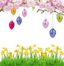 Colorful Hanging Easter Eggs