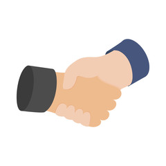 Handshake icon, isometric 3d style