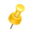 © juliars - Yellow push pin icon, realistic style