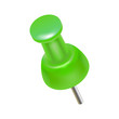 © juliars - Green push pin icon, realistic style