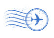 Air mail rubber stamp vector