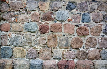 Stone wall with abstract pattern