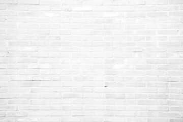 Wall Mural - White grunge brick wall texture background