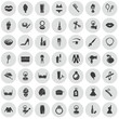 Set of forty nine beauty icons