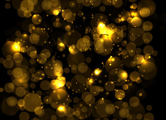 Wall Mural - Abstract yellow bokeh digital background. Vector illustration