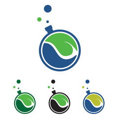 Green Organic Formula Research Logo Icon