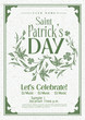 Saint Patrick's day vintage poster design, Vector template.