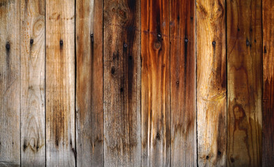 Wall Mural - old brown wooden texture background