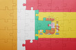 © luzitanija - puzzle with the national flag of spain and cote divoire