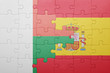 © luzitanija - puzzle with the national flag of spain and madagascar