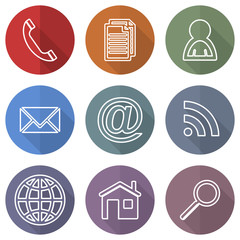 Aufkleber - vector flat icons set
