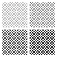 Set of 4 monochrome elegant seamless patterns