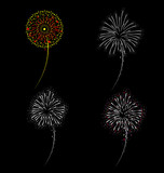 Fototapeta Dmuchawce - fireworks and happy new year