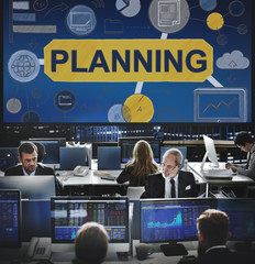 Canvas Print - Planning Strategy Global Business Data Concept