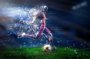 abstract soccer player