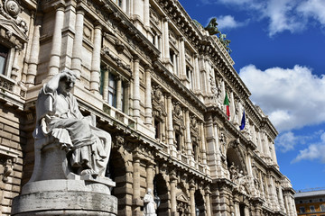 Rome old Palace of Justice with its heavy and baroque facade, also known as 