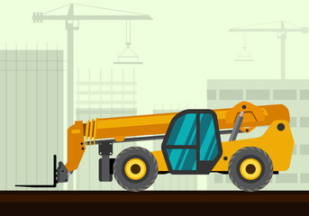 Wall Mural - Telescopic handler forklift