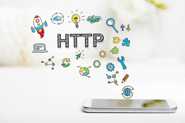Http concept with smartphone