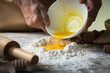 © Eduardo Lopez/ADDICTIVE STOCK - Man mixing flour and eggs