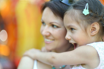 Sticker - mother with her daughter 