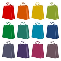 Canvas Print - Shopping bag icons set 