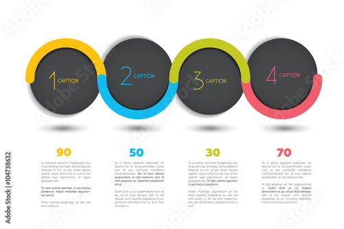 Infographic vector option banner with 4 steps Poster