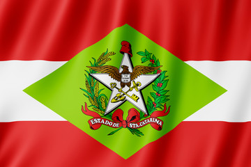 Wall Mural - Flag of Santa Catarina state in Brazil