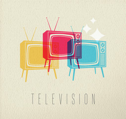 Wall Mural - Colorful television concept background