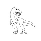 Fototapeta Dinusie - Coloring book: Tyrannosarus or T-rex dinosaur