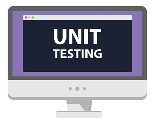 Wall Mural - web development illustration computer display unit testing isolated on white