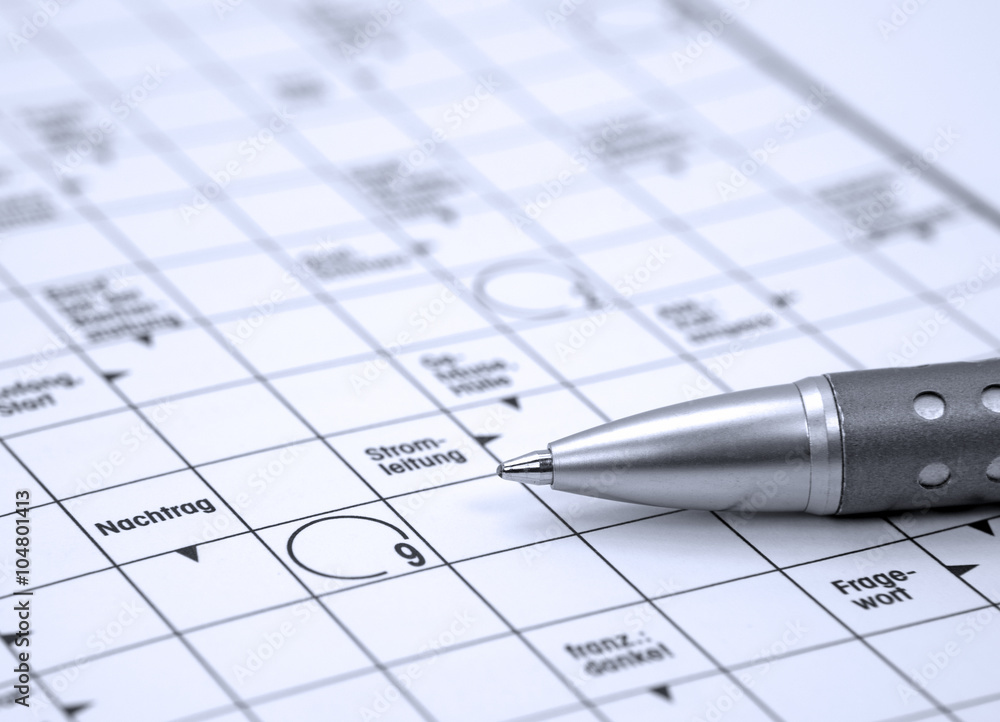 Kreuzworträtsel, Crossword puzzle Stock Photo | Adobe Stock