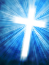 Abstract Background With Glowing Cross And Light Rays