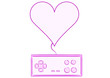 Pink gamepad and heart