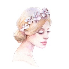 Bride 1. Watercolor illustration