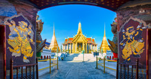 Wat Phra Kaew, Temple Of The Emerald Buddha, Bangkok, Thailand.