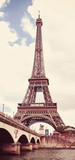 Fototapeta Na drzwi - Eiffel Tower and river Seine