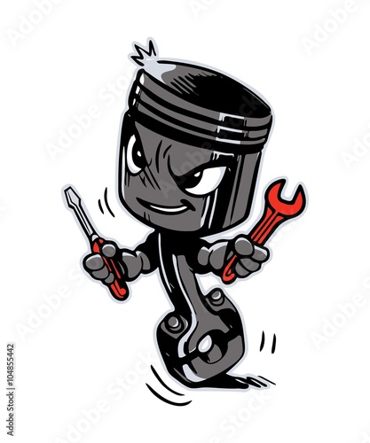 Piston Cartoon Stock Vector | Adobe Stock