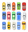 © AlexZel - Cars Transport top view icon set isolated vector illustration in flat style