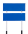 © geargodz - two blue empty traffic sign isolated on white background