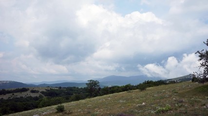 Sticker - Beautiful hills and forests panorama