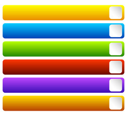 Poster - Horizontal, colorful vivid buttons with blank space for texts