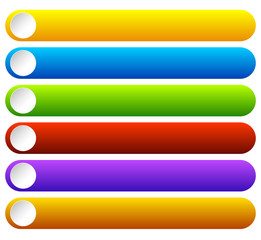 Poster - Horizontal, colorful vivid buttons with blank space for texts