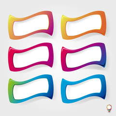 Wall Mural - set of bright labels.