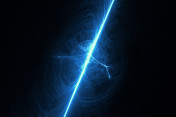 Wall Mural - blue glow energy wave.