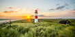 canvas print picture - Sonnenaufgang Leuchtturm in List auf Sylt