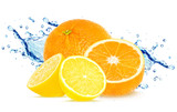 Fototapeta Kuchnia - citrus splash isolated