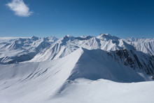 Caucasus Mountains In The Snow