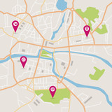 Fototapeta Mapy - Vector city map