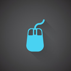 Wall Mural - flat mouse web app icon on dark background